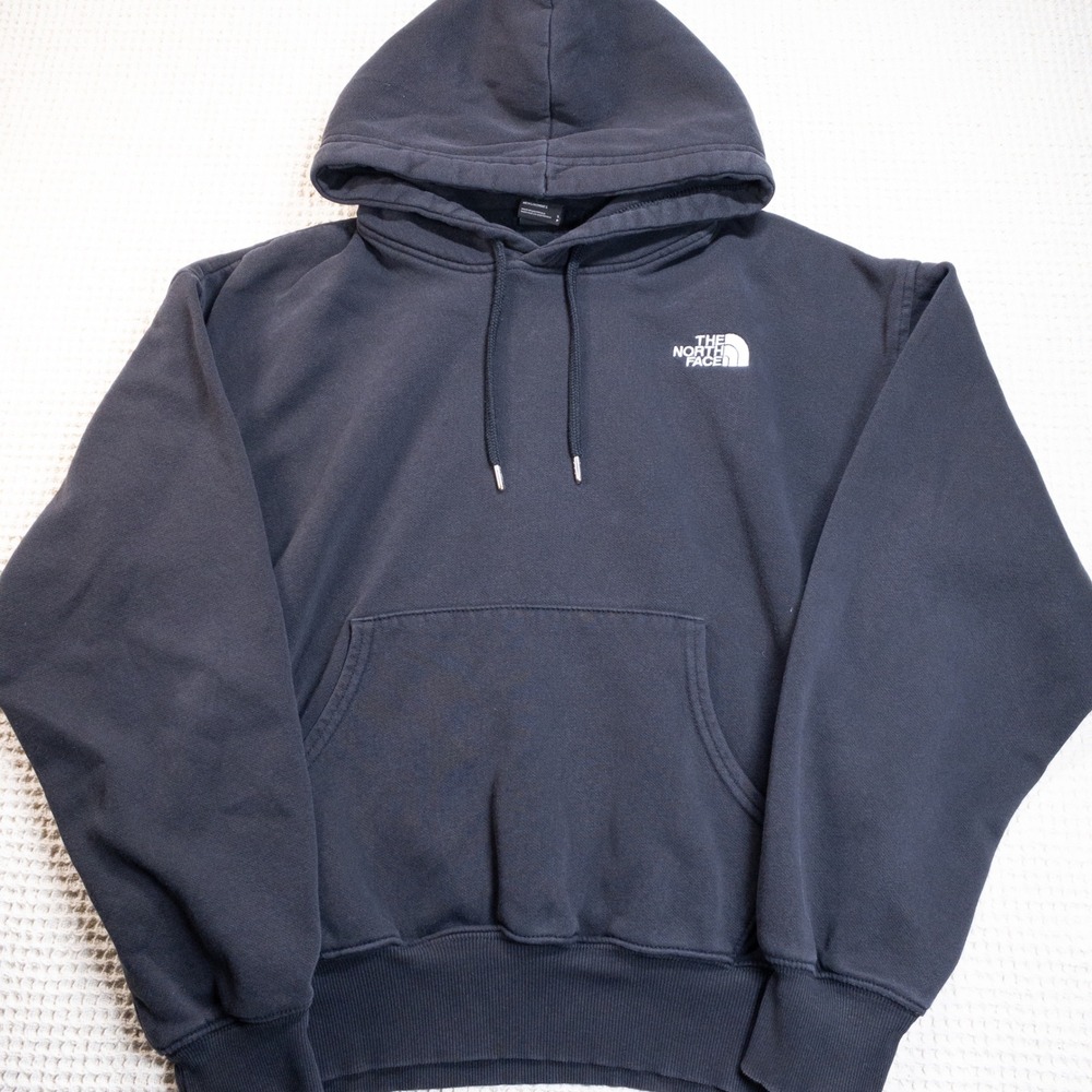 The North Face Mens Black Fleece Pullover Hoodie Embroidered Logo Size Small